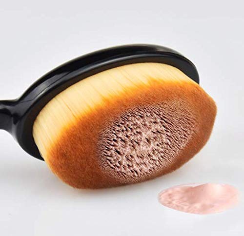 Shidara Professional Foundation Brush Black And Oval Foundation Brush Black Pack Of 2