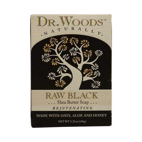 Dr Woods Bar Soap Raw Blk Size 5.25z Dr Woods Bar Soap Raw Blk 5.25z