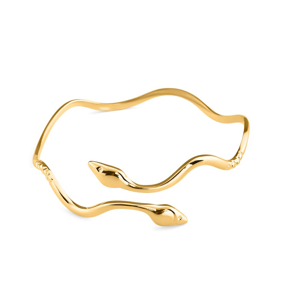 Palmonas Minimalist Golden Ripple Snake Bracelet For Womens Waterproof & AntiTarnish