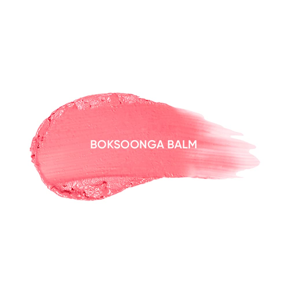 Amuse SEOUL DEW BALM 02 BOKSOONgA BALM  dewy peach  Dewy, moisturizing, shimmery tinted, moist and healthy finish, vegan