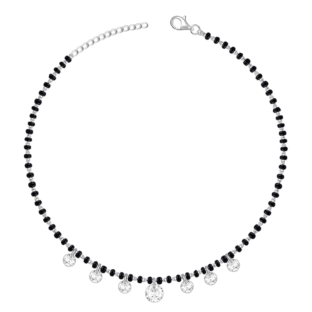 Giva 925 Silver Crystal Charm Anklet,Single| Gifts For Women And Girls | With Certificate Of Authenticity And 925 Stamp | 6 Mont