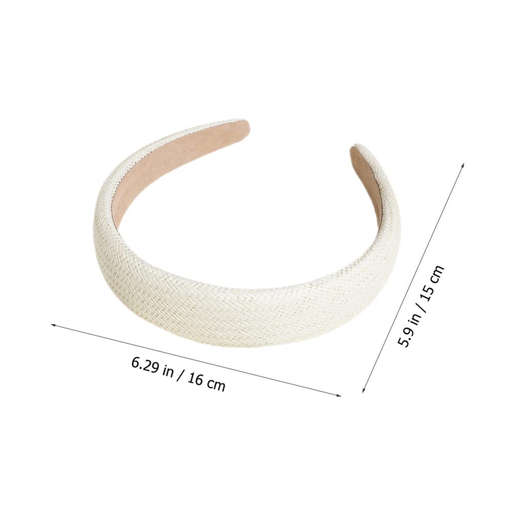 minkissy 3Pcs Straw Headbands Fashion Wide Headbands Rattan Boho Headband Non Slip Braided Raffia Head Bands for Beach Autumn Ha