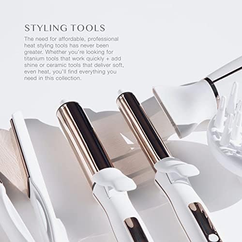 Kristin Ess 3-in-One Titanium Flat Iron Hair Straightener, Curling Iron + Waver - 1 1/4 Inch Ionic Styler - Professional S Curls