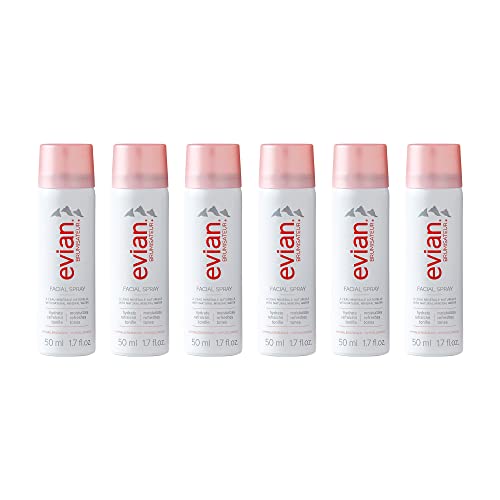 Evian Facial Spray, 17 Oz Travel 6-Pack