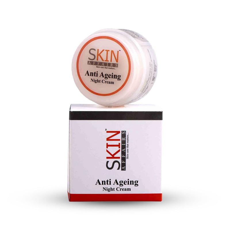 Skin Affairs Anti Ageing Night Cream With Hyaluronic Acid & Vitamin C (50Gm) | Face Cream For Koren Skin | Night Cream For Oily 