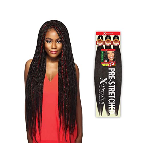 Outre Braids X-Pression Kanekaion 3X Pre Stretched Braid 42 (5-Pack, 2T1BBLU)