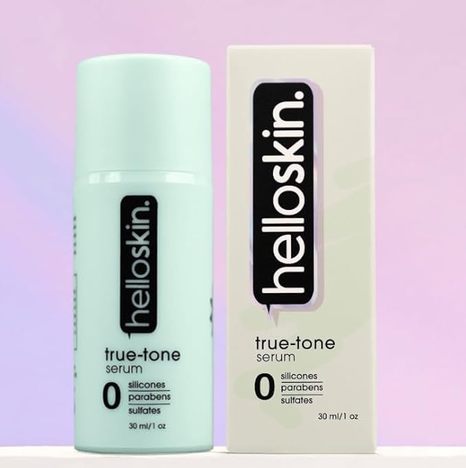 Helloskin True Tone Serum with Tranexamic Acid  Brightening Facial Serum for Uneven Skin Tone and Dark Spots  Lightweight Hydr