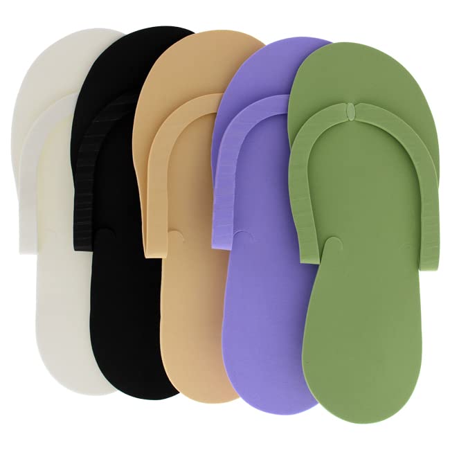 Pedicure Slippers - Assorted By Cuccio Pro For Unisex - 12 Pair Slippers