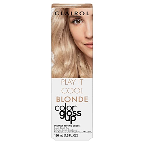 clairol color gloss Up Temporary Hair Dye, Play it cool Blonde Hair color, Pack of 1