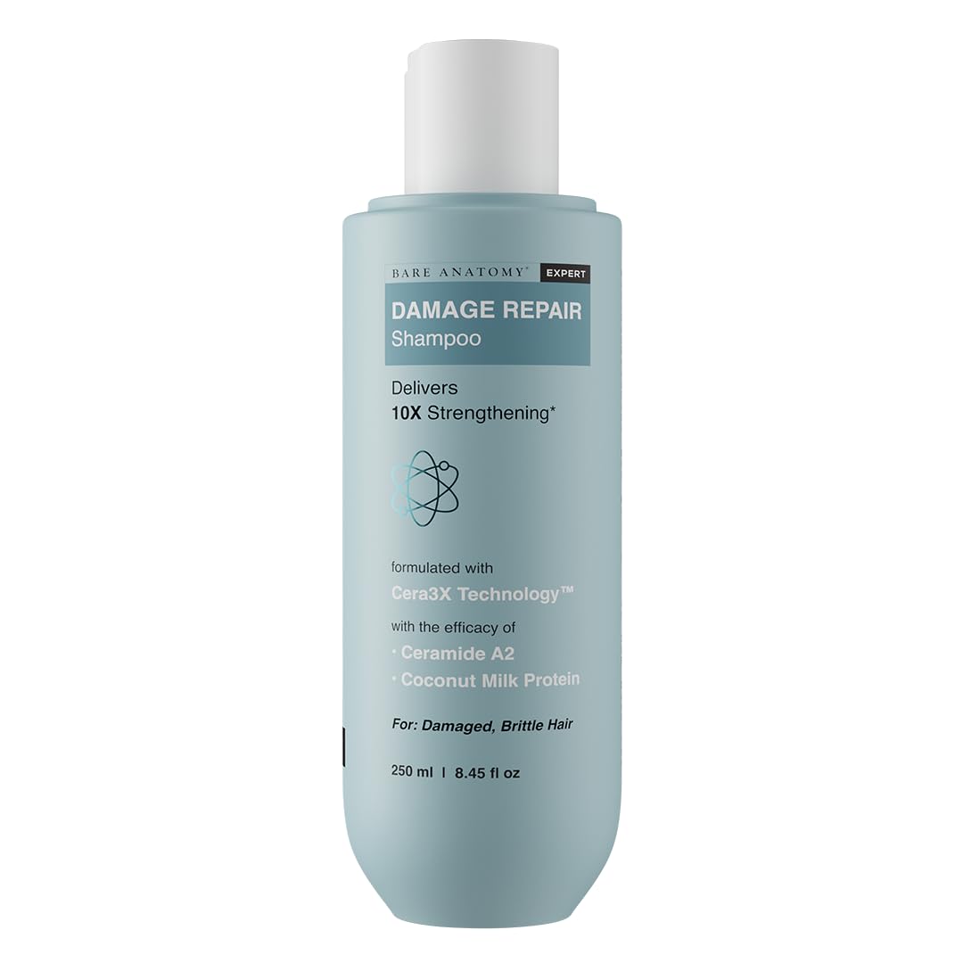 Bare Anatomy Damage Repair Hair Shampoo | Suitable for All Hair Types | Dry & Frizzy Hair | Paraben & Sulphate Free | Women & Me