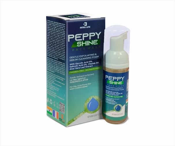 Generic Peppy Shine Gentle Exfoliating || Remove Dark Spots || Sebum Cleansing || Skin Whitening Foaming Face Wash 60Ml