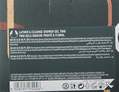 The Body Shop Lather & Cleanse Shower Gel Trio Gift Set For Normal Skin