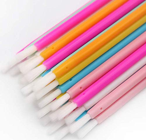 Huachnet Orange Disposable Lipstick Gloss Wands with Soft Brush Head Makeup Kits-Pack of 100