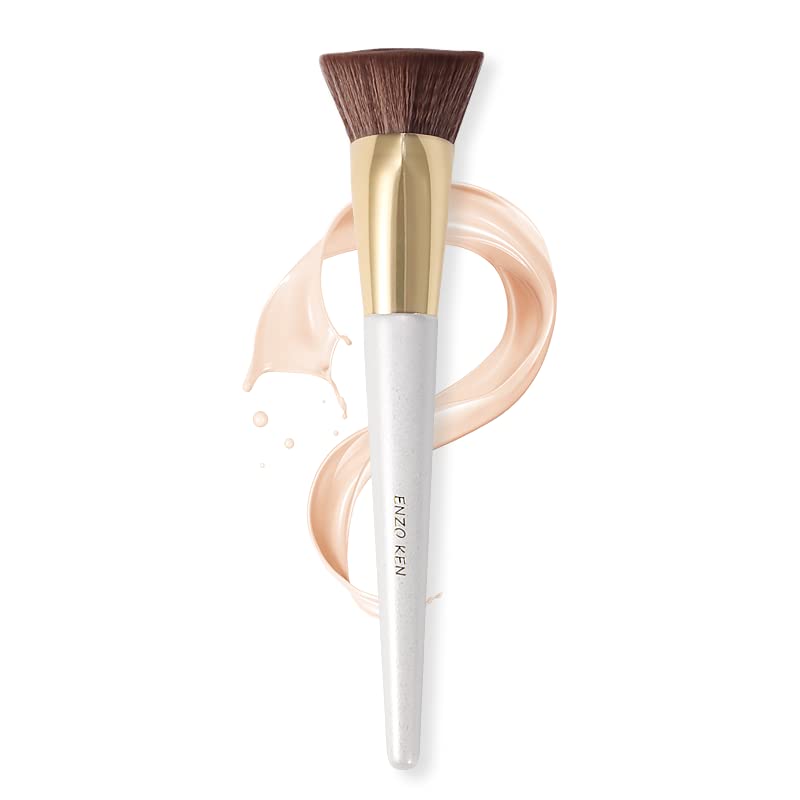 Triangle Foundation Brush For Liquid Makeup By Enzo Ken, Flat Foundation Brush, Liquid Foundation Brush, Flat Makeup Brush, Liqu