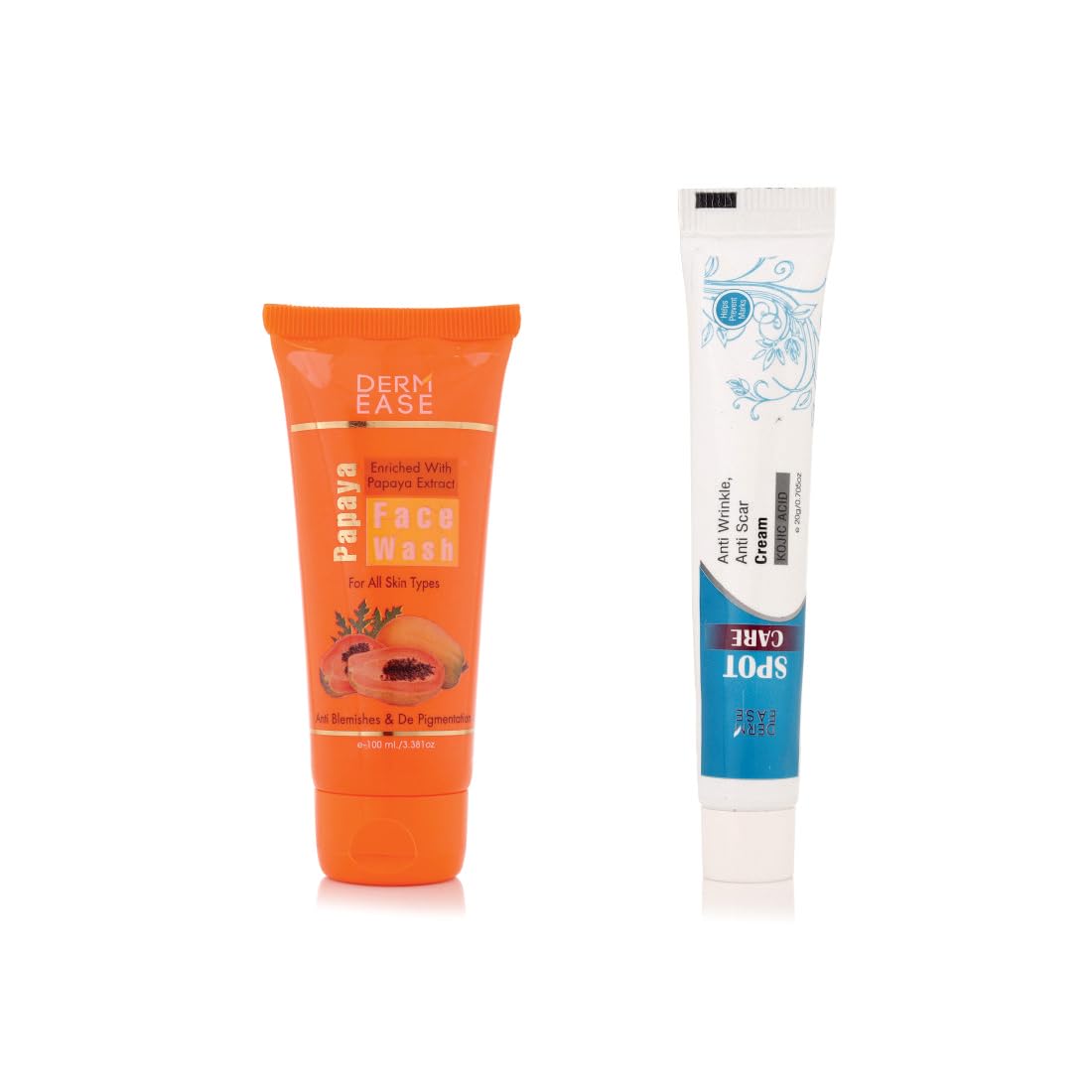 Derm Ease Combo Of Papaya Face Wash For Men & Women 100Ml | Derm Ease Spot Care All In One Pimple, Dark Spot Reduction, Acne Rem