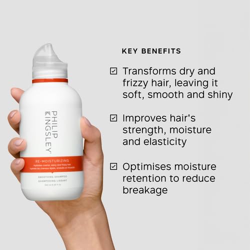 PHILIP KINGSLEY | Re-Moisturizing Smoothing Shampoo | For Curly, Frizzy, Wavy, Dry, Coarse Hair Types | Hydrating Shampoo that R