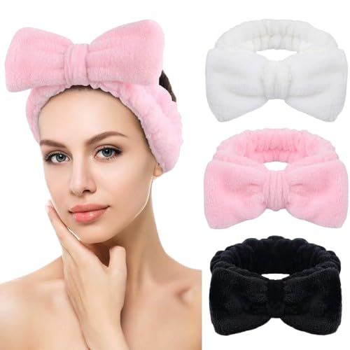 Shreedhar Impex Plush Bunny Ear Headband For Girls & Women | Spa Hairband For Washing Face Makeup Shower Bath | Korean Skincare 