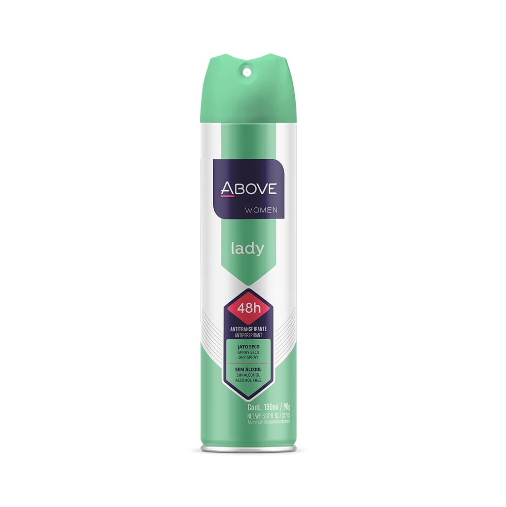 Above Lady - 48 Hours Antiperspirant Deodorant - Dry Spray For Women - Notes Of Verbena, Raspberry And Pomegranate - Protects Ag