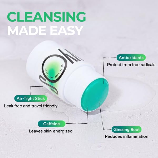 Wyos Starter Kit: Face Cleanser + Shaving Stick + Moisturizer Oil Stick Bundle | Travel Size, Leak Free, Vegan, Cruelty Free, Po