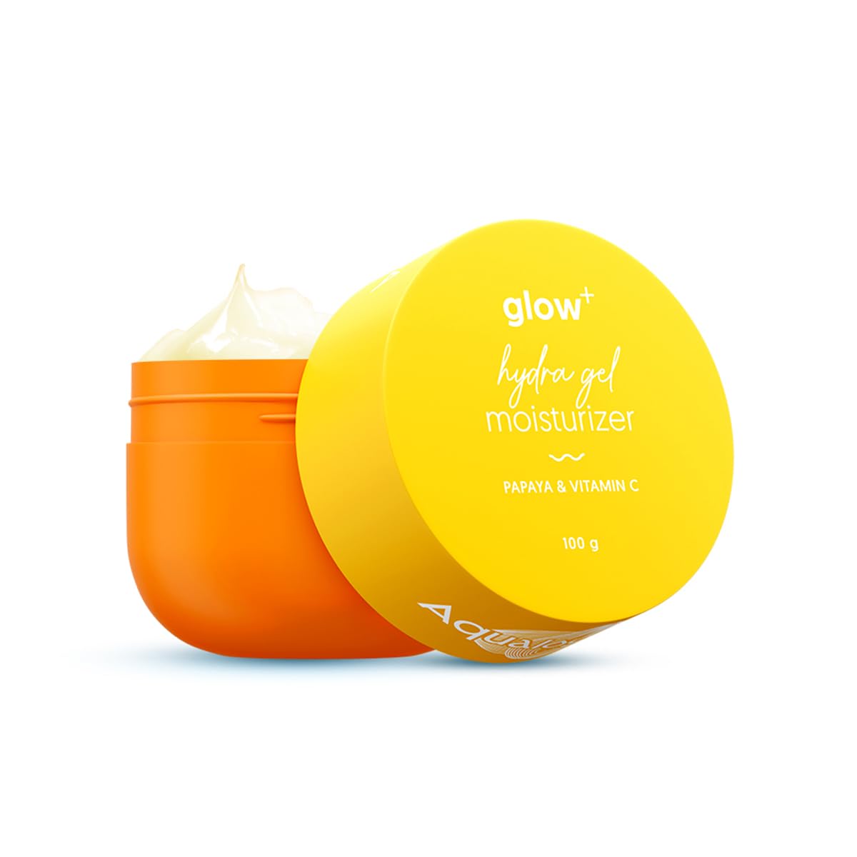 Aqualogica Glow+ Hydra Gel Moisturizer With Vitamin C & Papaya - 100 G|24-Hour Intense Hydration|Weightless Water-Like Gel Textu