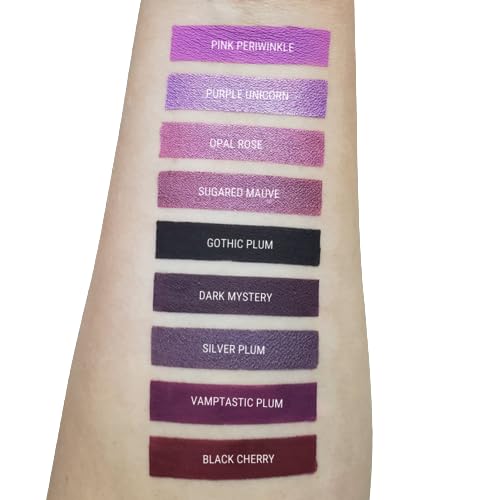 Aromi Violet Plum Metallic Liquid Lipstick | Dark Purple Lip Color With A Shimmery Finish, Vegan, Cruelty-Free, Long-Lasting And