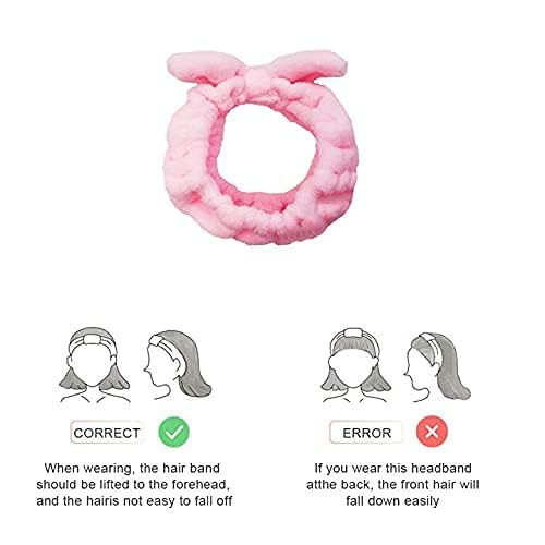 Chloven 7 Pcs Microfiber Bowtie Oversized Headbands Facial Makeup Headband Large Cosmetic Bowknot Hairlace Adjustable Elastic Ha