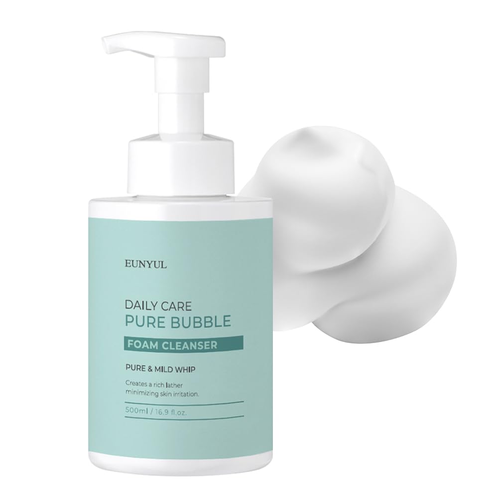 Eunyul Daily Care Pure Bubble Foam Cleanser 16.9 Fl. Oz. Ph 5.5 Bubble Foam With Pump Type & Deep Cleansing
