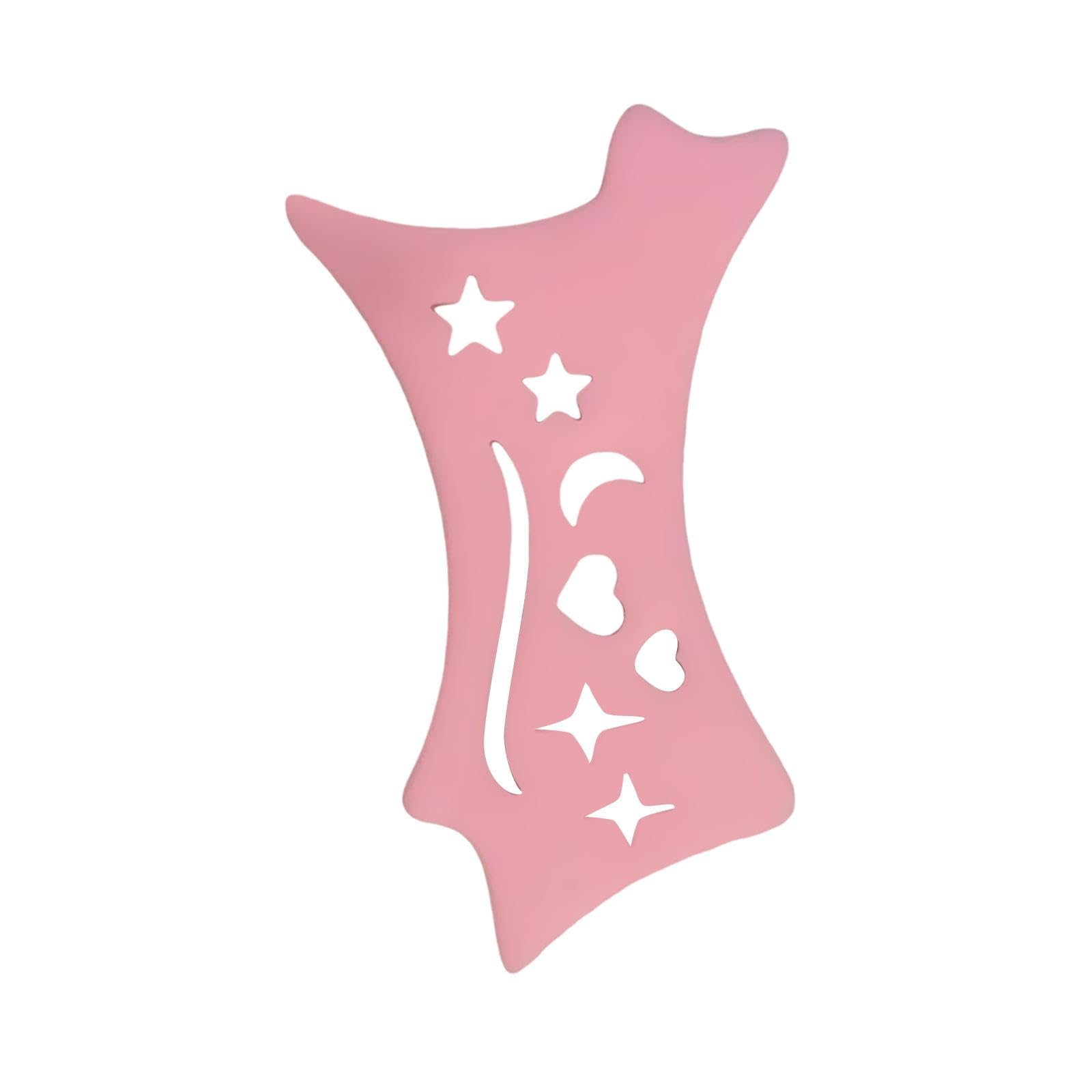Atorse Eyeliner Stencil Multipurpose Reusable Silicone Eyeliner Applicator For Lady Pink