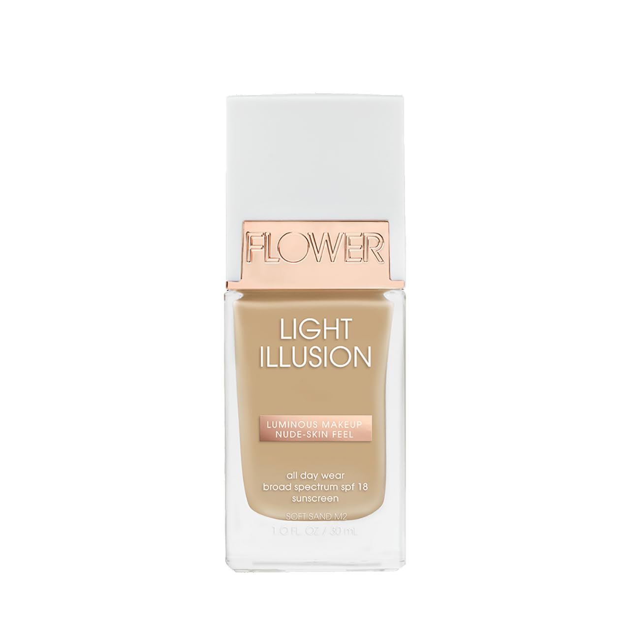 FLOWER BEAUTY By Drew Barrymore Light Illusion SPF Foundation  Blendable + Buildable  Natural Finish  Lightweight Formula (So