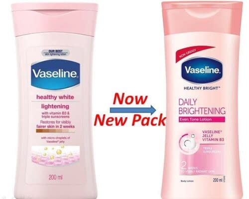 Vaseline Healthy White Skin Lightening Lotion, 3 Pack of 100ml, White