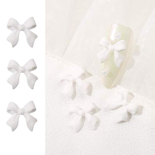 Kddom 12 Pcs 3D Nail Decoration Resin Bow Nail Rhinestones Bowknot For Diy Nail Art Accessories