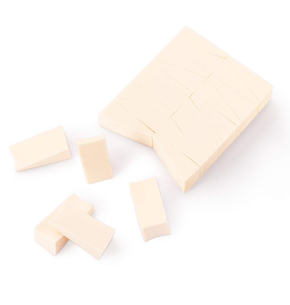 Kooba 48Pcs Makeup Cosmetic Wedges Sponges Triangle Latex Free Disposable Beauty Foam Powder Blender Applicator Facial Puffs For