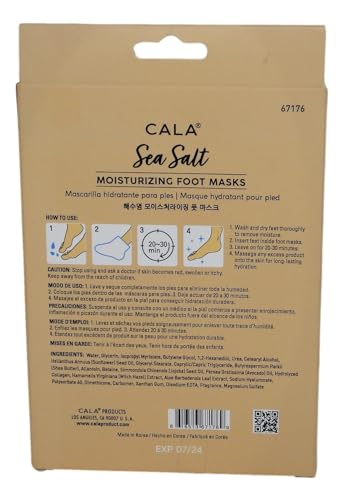 Cala Sea Salt Moisturizing Foot Mask 3 Count, 3 Count