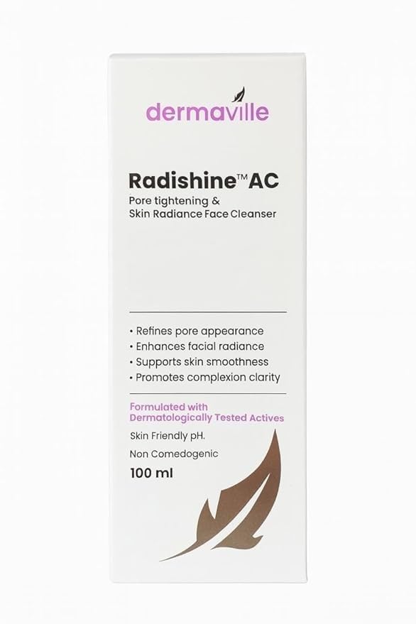 Radishine Ac Pore Tightening & Radiance Boosting Face Cleanser, 100Ml  Gentle Daily Facial Wash