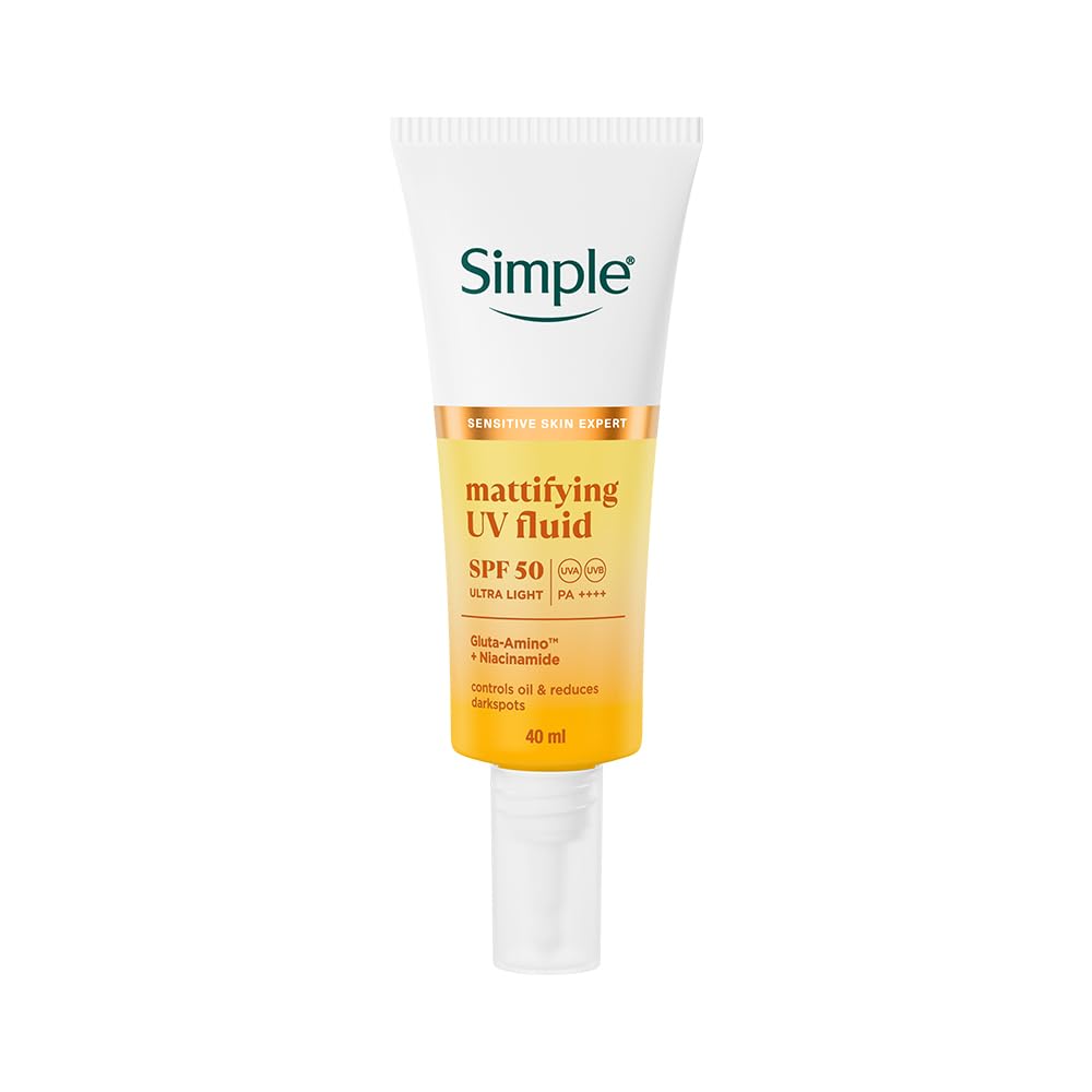 Simple Mattifying Uv Fluid |Spf 50 Pa++++ | With Niacinamide & Glutaamino Technology| Sunscreen For Oily Skin & Dark Spots |Ultr