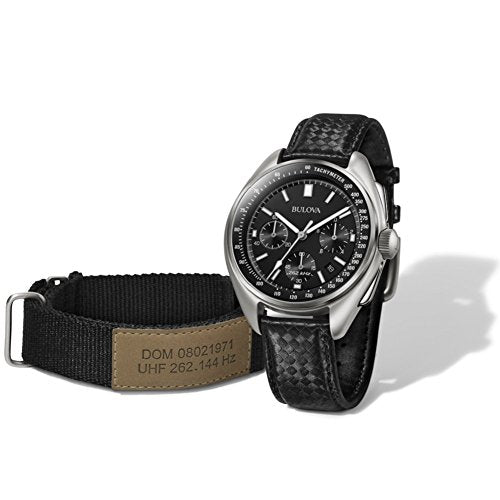 Bulova Special Edition Moon Apollo Lunar Pilot Chronograph Black Dial Quartz 96B251 Men'S Watch