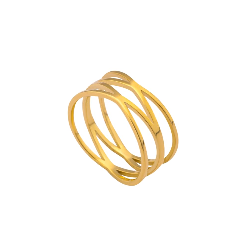 Palmonas Twist Cross Ring(Size8) | Gifts For Girlfriend | Gift For Women & Girls
