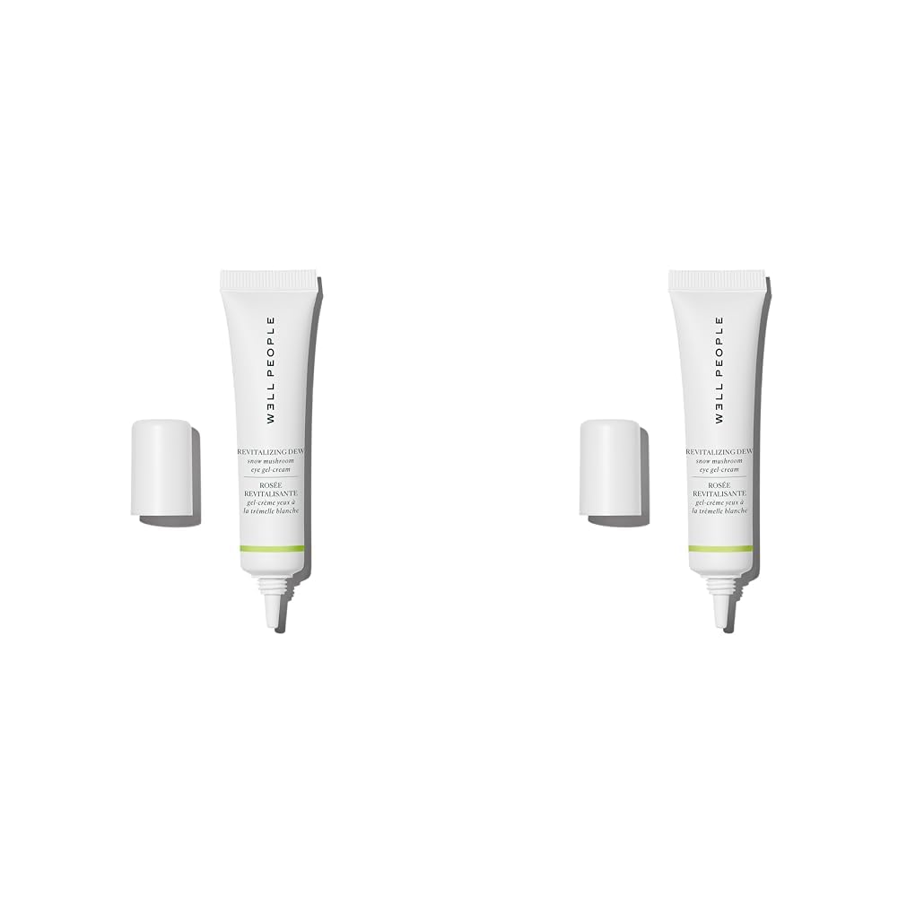 Well People Revitalizing Dew Snow Mushroom Eye Gel-Cream, Gel-Based Eye Cream For Moisturizing Undereyes, Targets Fine Lines, Ve