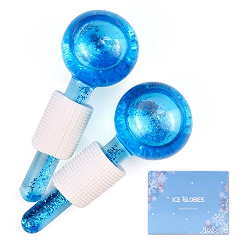 Poleview Facial Ice Globe Smart Cool Face Roller Ball, Facial Massage Tools For For Neck Eye Circle Reduce Puffiness Anti Ageing