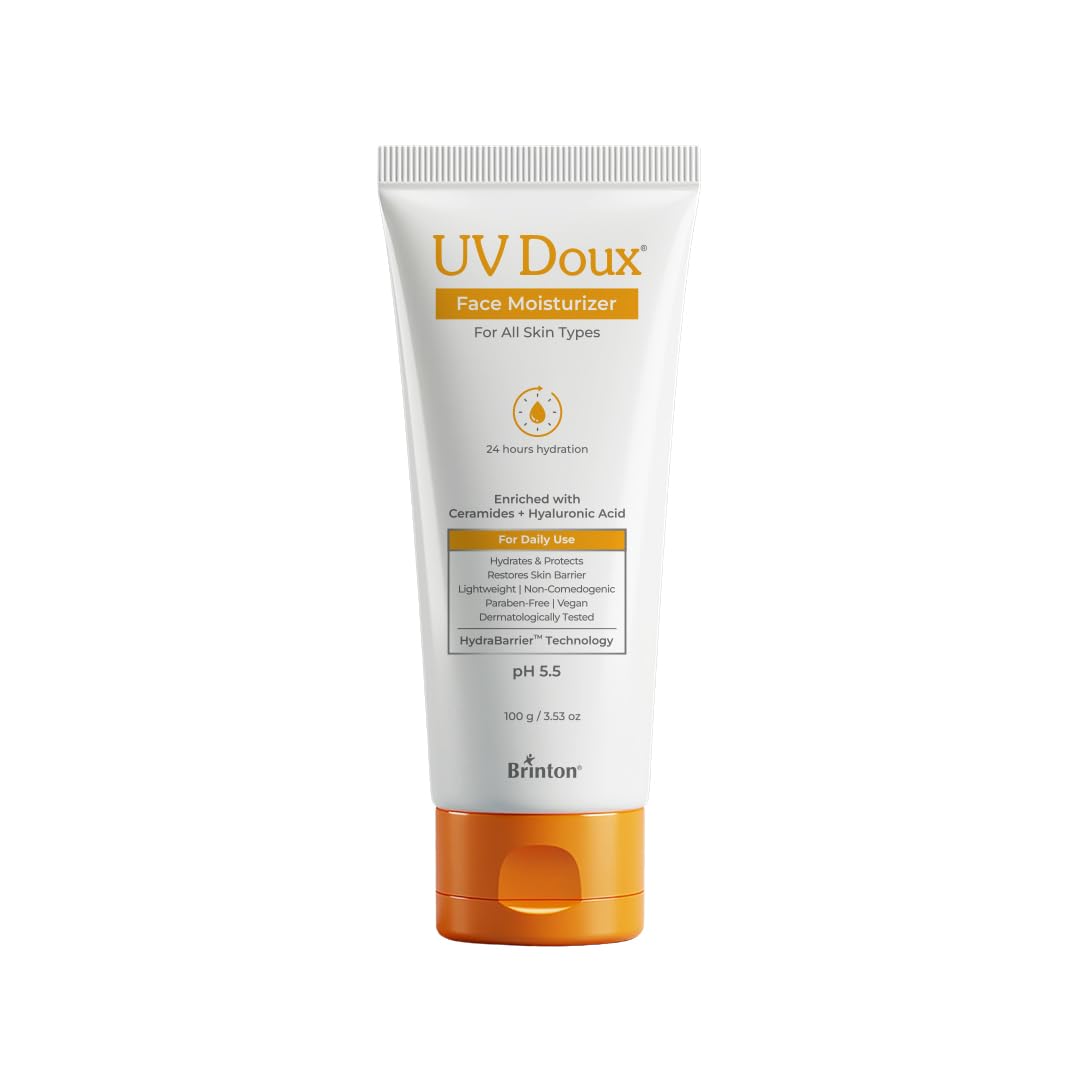 Uv Doux Face Moisturizer For All Skin Types | Lightweight, NonGreasy Hydration With Aquaxyl & Emollients | LongLasting Moistur