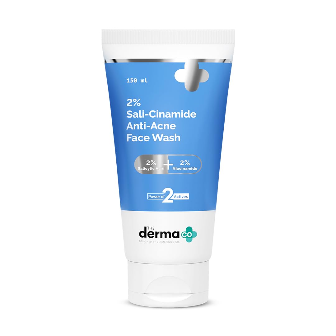 The Derma Co 2% Sali-Cinamide Anti-Acne Face Wash | With 2% Salicylic Acid & 2% Niacinamide I Treats Active Acne & Fades Marks I
