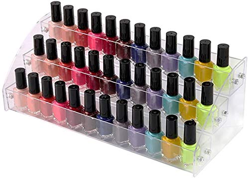 3 Tiers Acrylic Display Stands for Essential Oils Organizer Lipstick Nail Polishes Rack Dresser Makeup Storage Retail Store Case