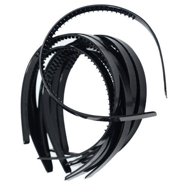 Enakshi 12X10Pcs 10Mm Slim Narrow Poly Head Bands Diy Hair Accessory Black|Clothing, Shoes & Accessories | Womens Accessories | 