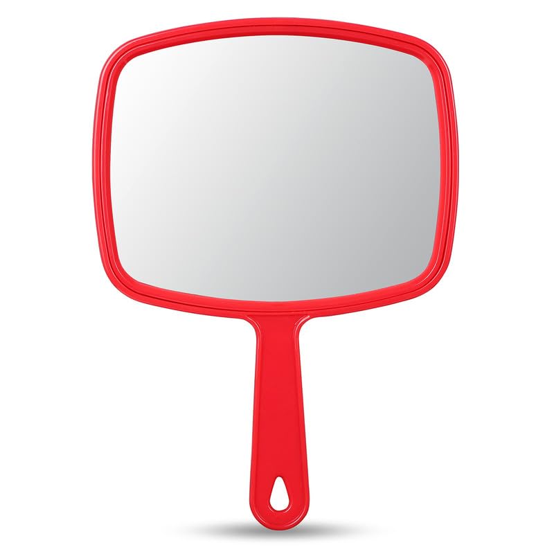 OMIRO Hand Mirror, Handheld Mirror with Handle, American Old Glory Red