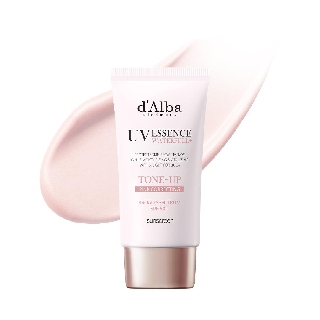D'Alba Piedmont Waterfull Tone-Up Sunscreen Serum Broad Spectrum Spf 50 + Korean Sunscreen For Face, All Skin Tones, Sweat Proof