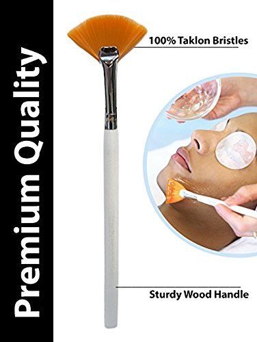 bellus Fan Brush Taklon Glycolic Lactic TCA Serum Mask, White