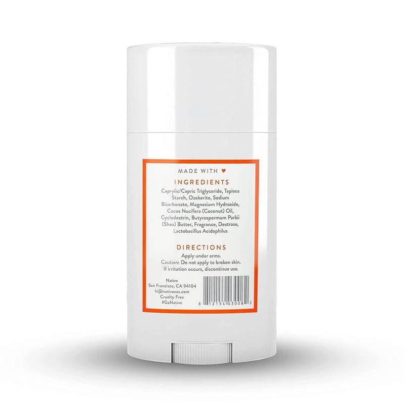 Native Deodorant | Natural Deodorant for Men, Aluminum Free with Baking Soda, Probiotics, Coconut Oil and Shea Butter | Citrus &