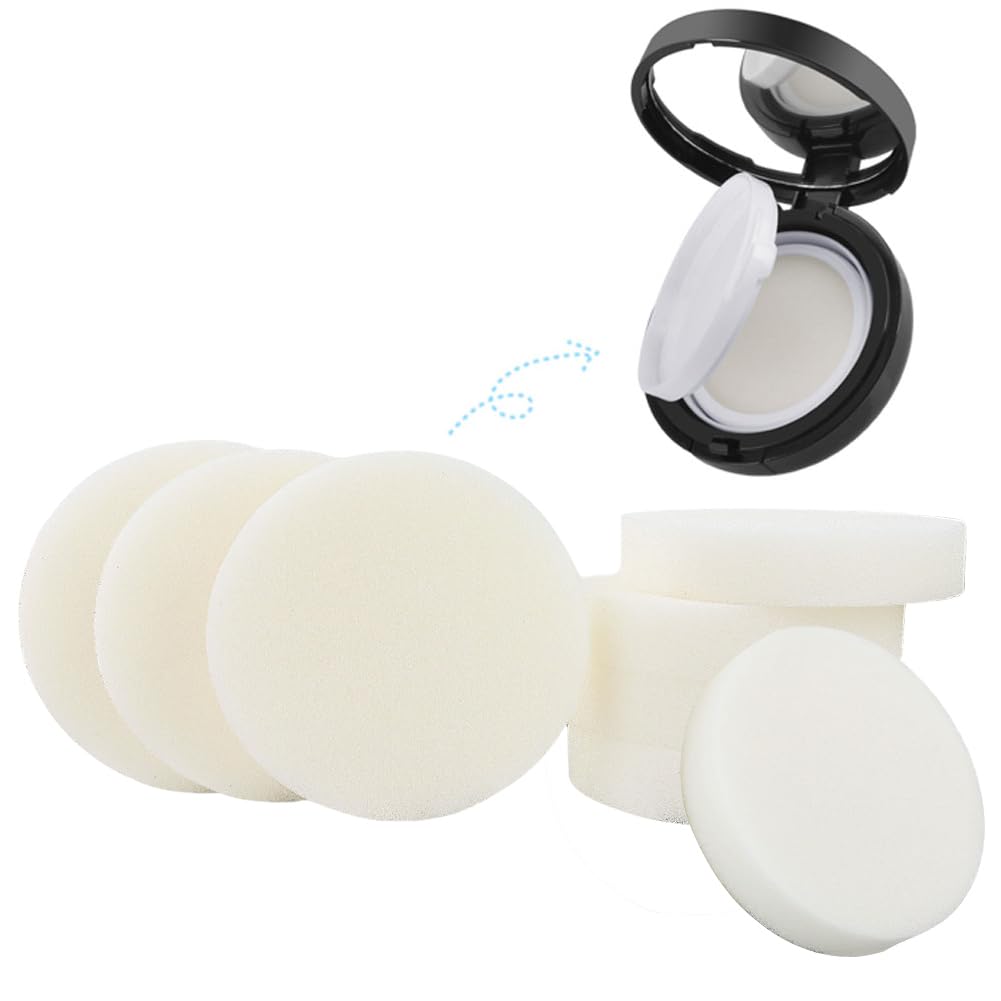 8Pcs Womens White Round Air Cushion Sponge Facial Powder Puff Makeup Beauty Face Foundation Blender Cosmetics Blush Applicators 