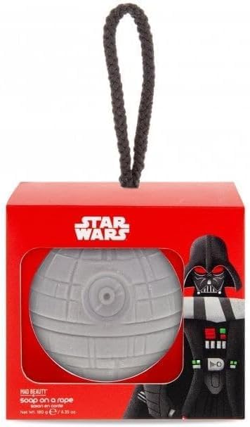 MAD Beauty Star Wars Dark Side Death Star Soap on a Rope, Healthy Glowing Skin, Relax & Unwind, Great Gift, Reset and Ready for 