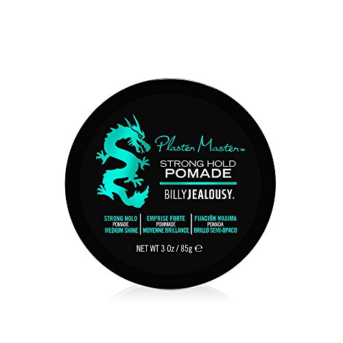 Billy Jealousy Plaster Master Strong Hold All Day Mens Medium Shine Styling Pomade, 3 Oz